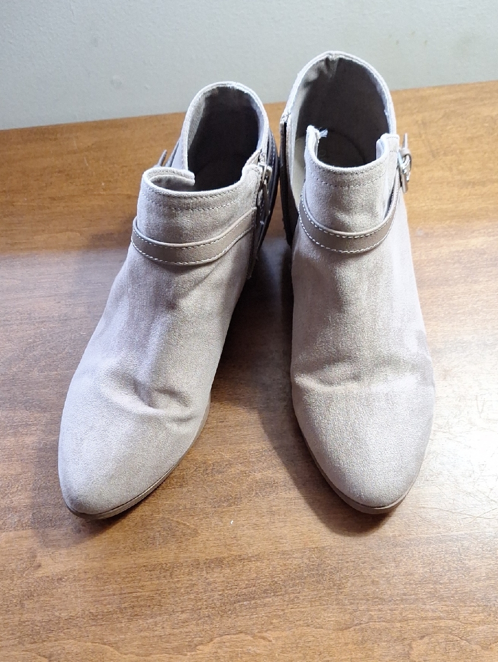 Women's Ankle Booties - Taupe Suede